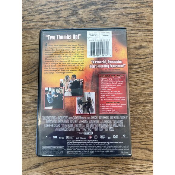 Ladder 49 2005 DVD Full Screen Joaquin Phoenix John Travolta Drama Pre-Owned - Picture 2 of 4